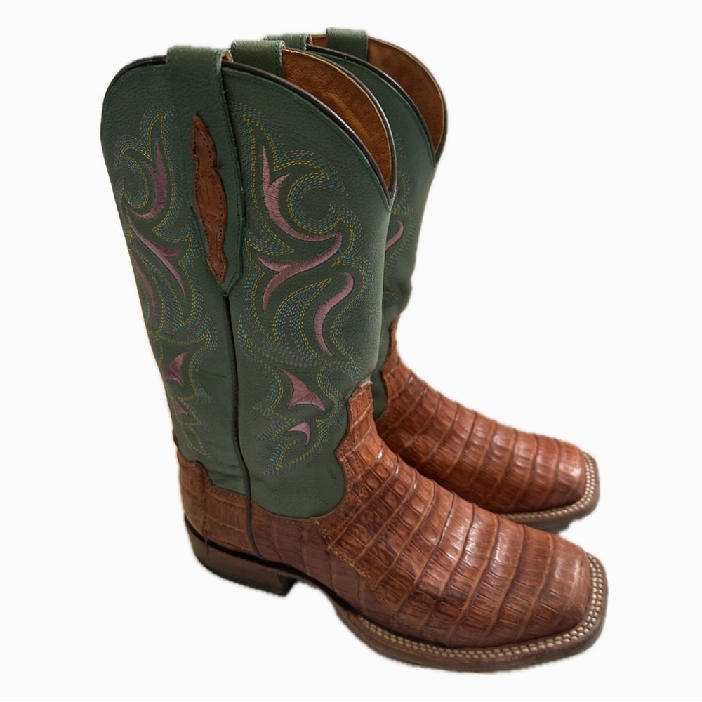 Women’s Tony Lama Teal and Brown Western Boots